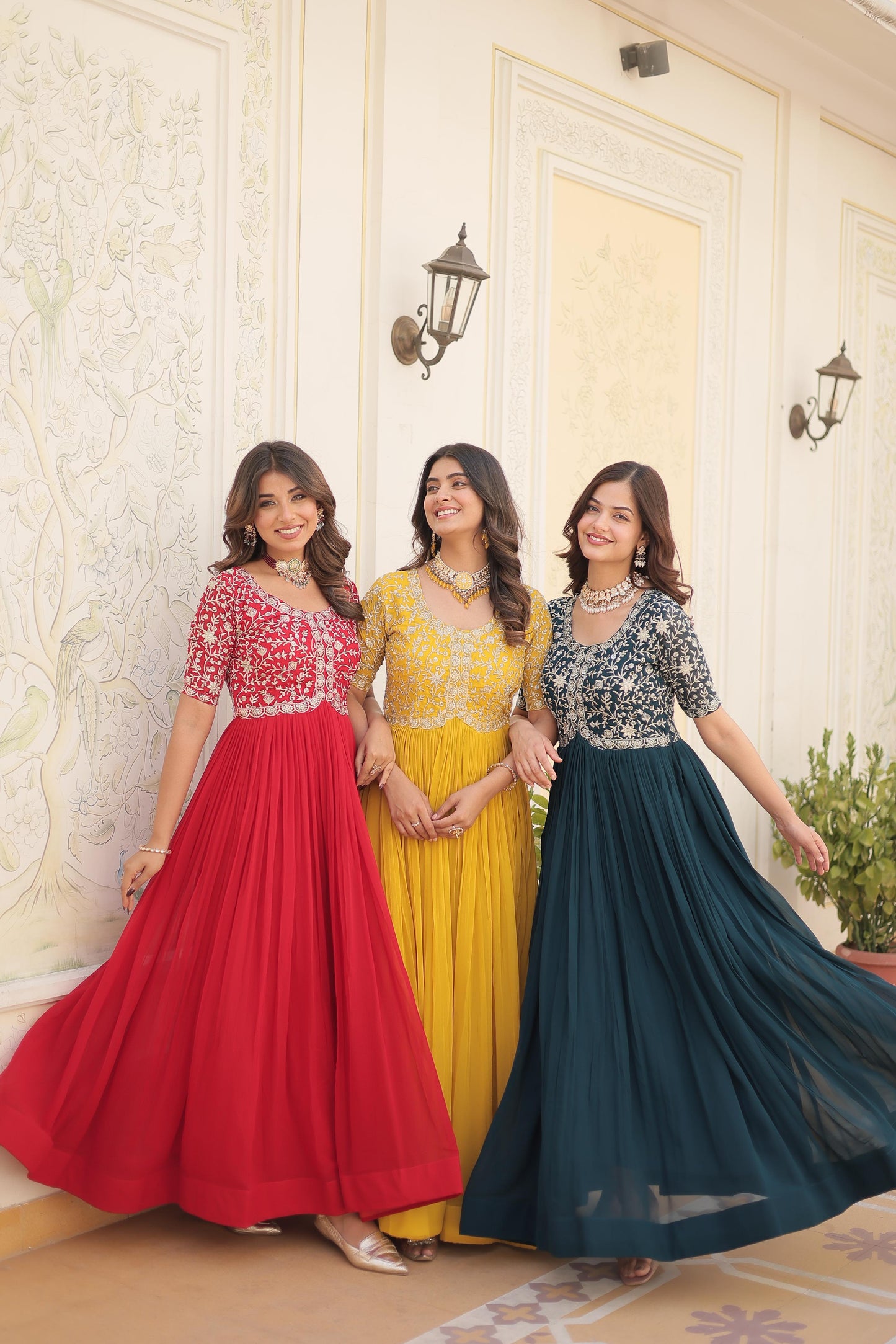 Designer Embroidered Party Wear Gown for Women - Shubh Trends